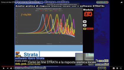 Corso Analisi pratica di risposta sismica locale con il software STRATA